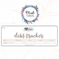 Debt Tracker Stickers 7x9 or 8.5x11 Deluxe Erin Condren Planner Budget Planner