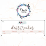 Debt Tracker Stickers 7x9 or 8.5x11 Deluxe Erin Condren Planner Budget Planner