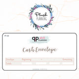 Cash Envelope Stickers 7x9 or 8.5x11 Deluxe Erin Condren Planner Budget Planner