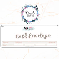 Cash Envelope Stickers 7x9 or 8.5x11 Deluxe Erin Condren Planner Budget Planner