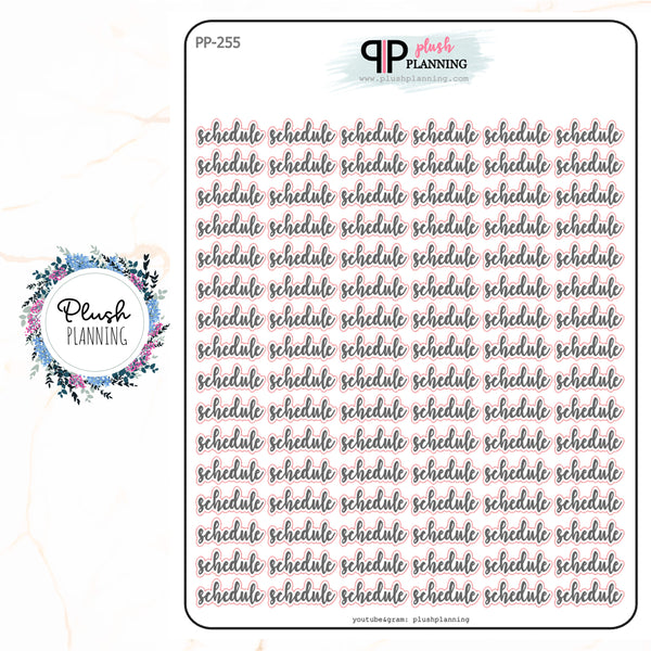 SCHEDULE Script Planner Stickers