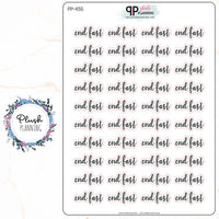 END FAST SCRIPT Planner Stickers