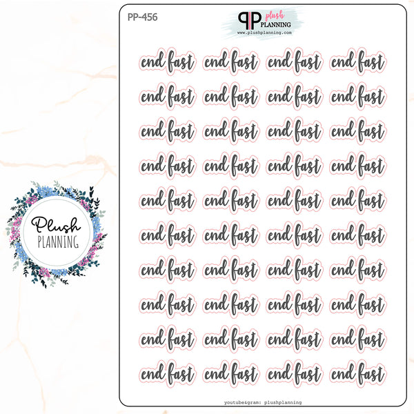 END FAST SCRIPT Planner Stickers