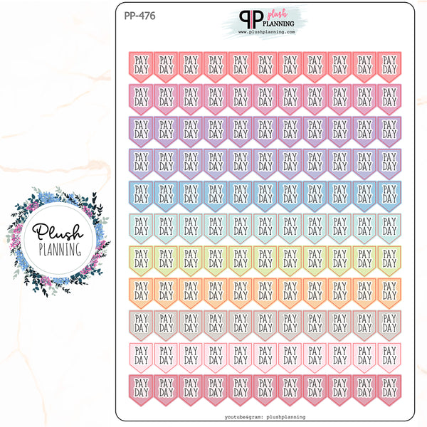 PAYDAY FLAGS Planner Stickers