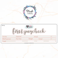 8.5x11 Planner Size Paycheck First Second Third Fourth Budget Stickers