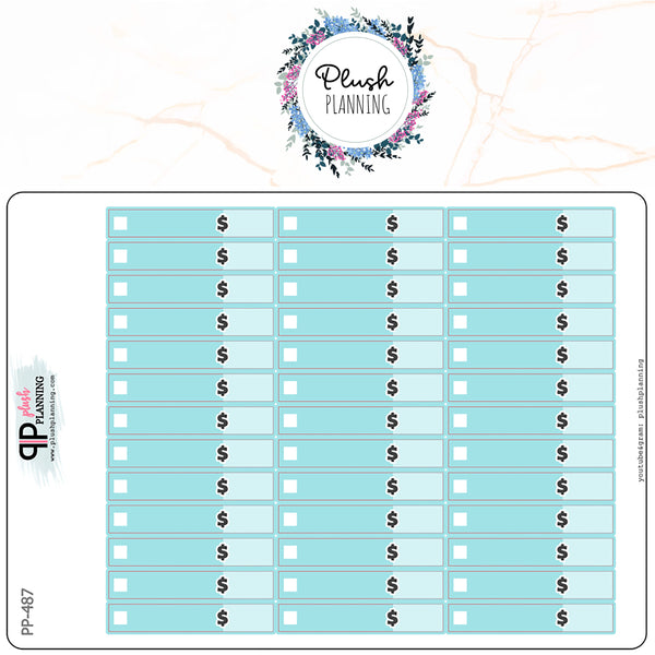 MINT - EXPENSE TRACKER with Dollar Sign Planner Stickers