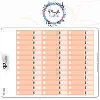 PEACH - EXPENSE TRACKER with Dollar Sign Planner Stickers