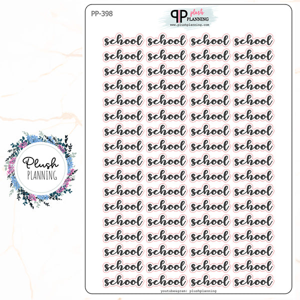 SCHOOL SCRIPT Planner Stickers