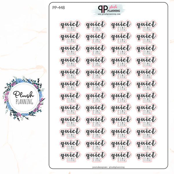 QUIET TIME SCRIPT Planner Stickers