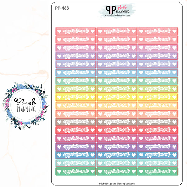 APPOINTMENT HEADER Planner Stickers