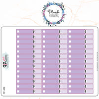 PURPLE - EXPENSE TRACKER with Dollar Sign Planner Stickers