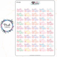 Bath Night SCRIPT Planner Stickers