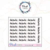 DEBT TRACKER Planner Stickers, Plush Planning Minis Collection