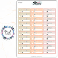 WATER BILL Planner Stickers