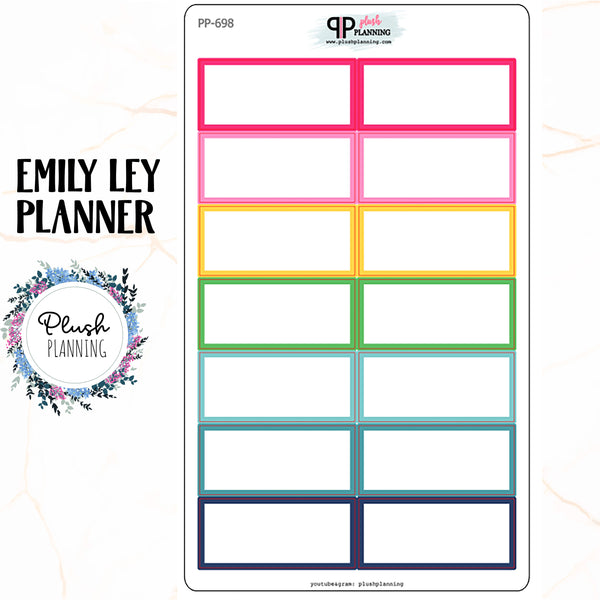 Emily Ley Daily Planner - Sunday Cover Labels, Mix Colors, Simplified Planner