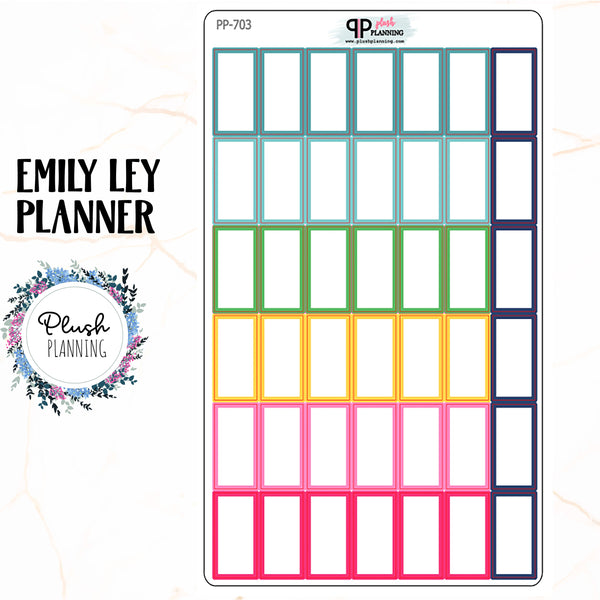 Emily Ley Daily Planner Half Box Planner Stickers, Simplified Planner