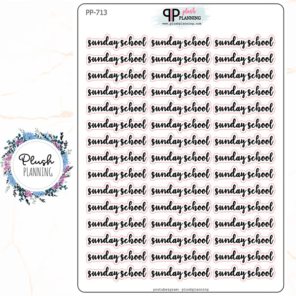 Sunday School Script Planner Stickers