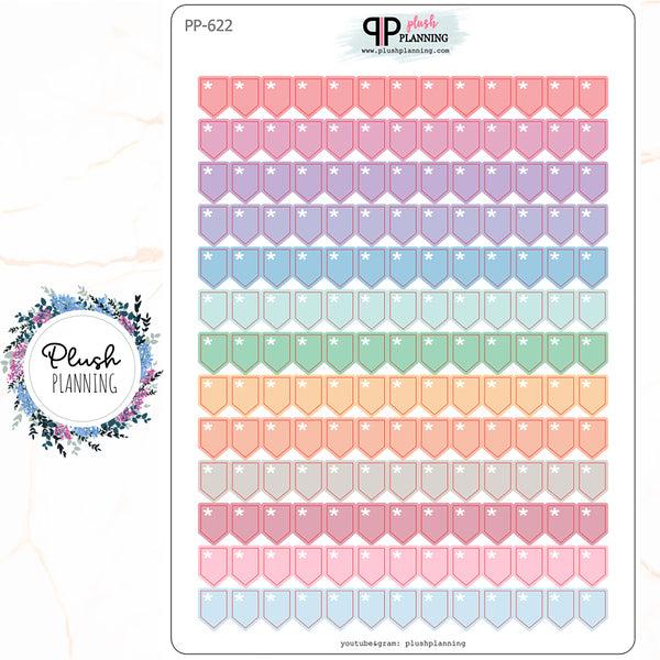 FLAGS and Small Asterisk Planner Stickers