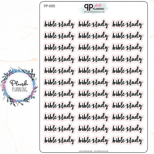 Bible Study Scripts Planner Stickers, Plush Planning