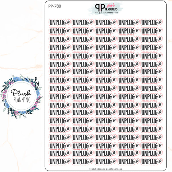 UNPLUG SCRIPT Planner Stickers