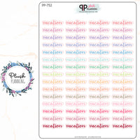 Vacation Script Planner Stickers