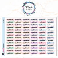 Rescheduled Script with Solid Background Planner Stickers