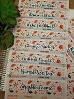 COMPLETE Budget Kit Planner Stickers Kit, Fall Design #2, Thin and Thick Washi