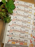 COMPLETE Budget Kit Planner Stickers Kit, Kitty Cats Design, Thin and Thick Washi