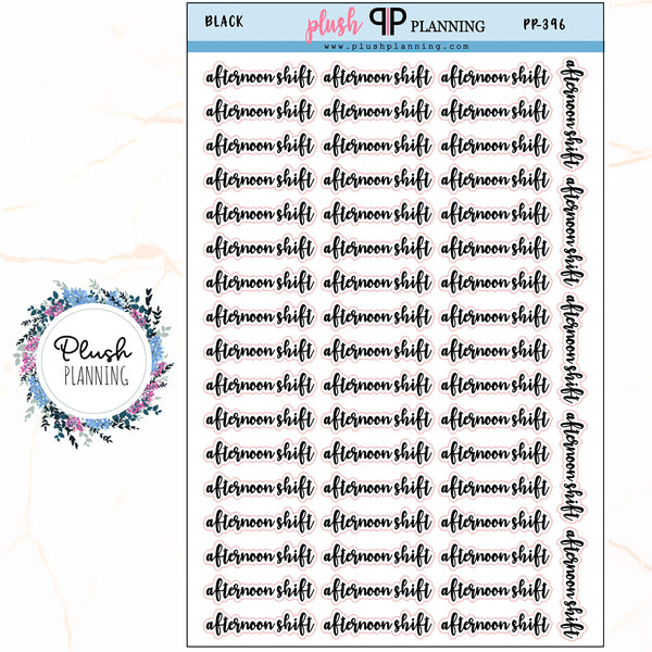 AFTERNOON SHIFT Script Planner Stickers