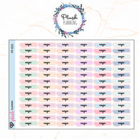 NOPE Script with Solid Background Planner Stickers