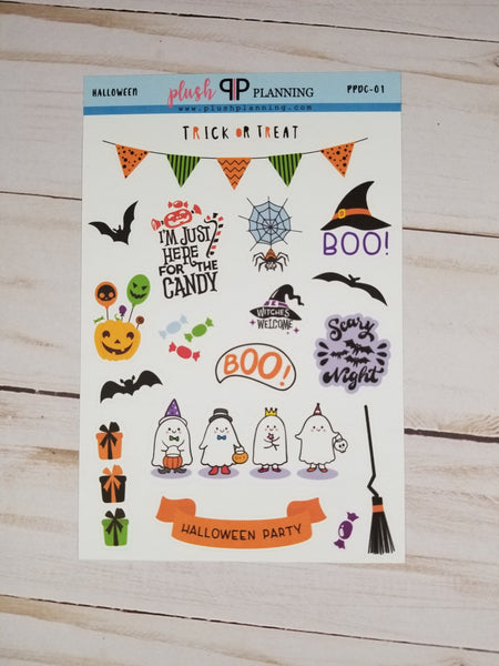 Halloween Mix Deco Sheet, Cute and Friendly Ghost and more, Scrapbooking