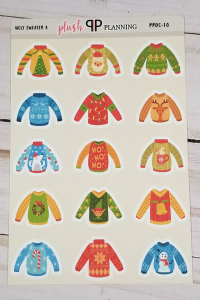 Ugly Sweater Weather Christmas Mix Deco Sheet, Christmas Sweater