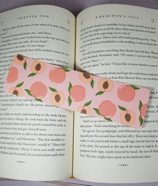 Peachy Peach Bookmark, Rounded Corners