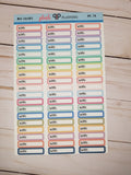 Work Script Label Planner Stickers