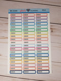 Dinner Script Label Planner Stickers