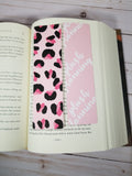 PINK Animal Print Bookmarks, Rounded Corners