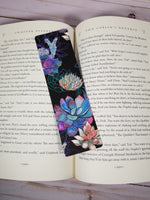 Purple Floral Bookmarks, Rounded Corners