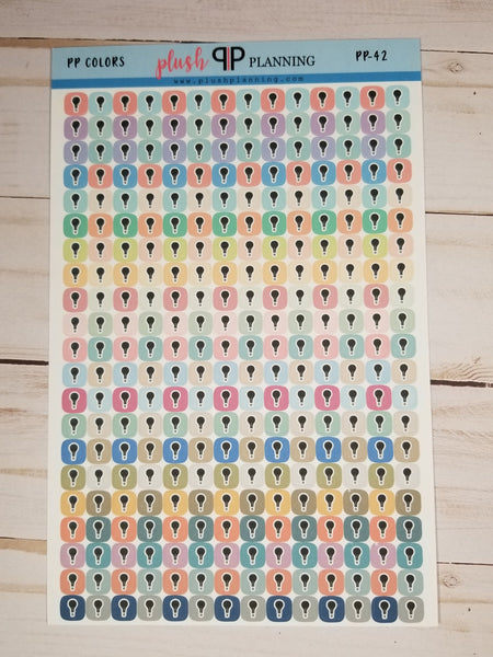 Electricity Bill Square Itty Bitty Planner Stickers, Phone Bill Expense