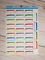 Appointment Script Label Box Planner Stickers