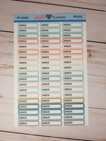 Dinner Script Label Planner Stickers