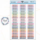 Appointment Watercolor Swatches Planner Stickers