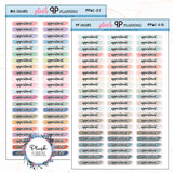 Appointment Watercolor Swatches Planner Stickers