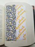 Alphabet Prints Pattern Bookmarks, Rounded Corners