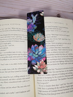 Purple Floral Bookmarks, Rounded Corners