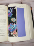 Purple Floral Bookmarks, Rounded Corners