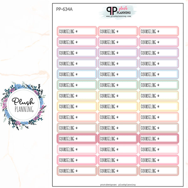 Counseling Planner Stickers