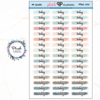 TODAY Watercolor Swatches Planner Stickers