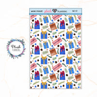 Washi Strips Deco Planner Stickers, Decorative Stickers, Christmas Edition Style 12,