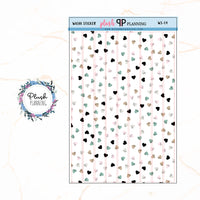 Washi Hearts Strips Deco Planner Stickers