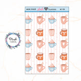 Washi Strips Deco Planner Stickers, Decorative Stickers, Christmas Edition Style 18, Hot Chocolate